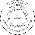 New Jersey Licensed Professional Engineer Seals